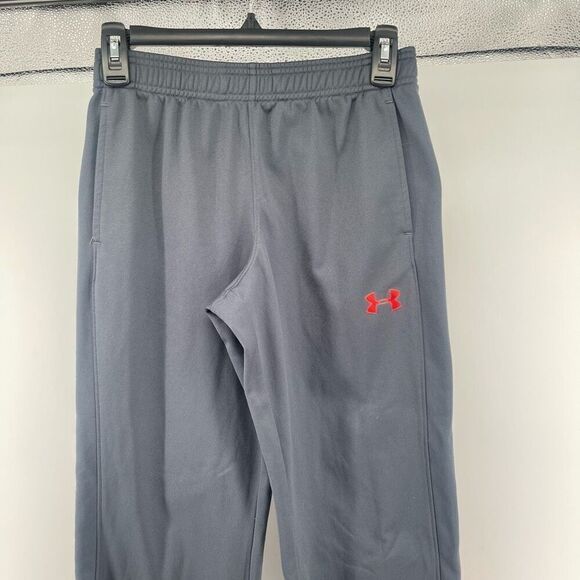 Under Armour Boy’s Gray Orange Brawler 2.0 Loose Active Sweatpants Medium - Picture 3 of 14